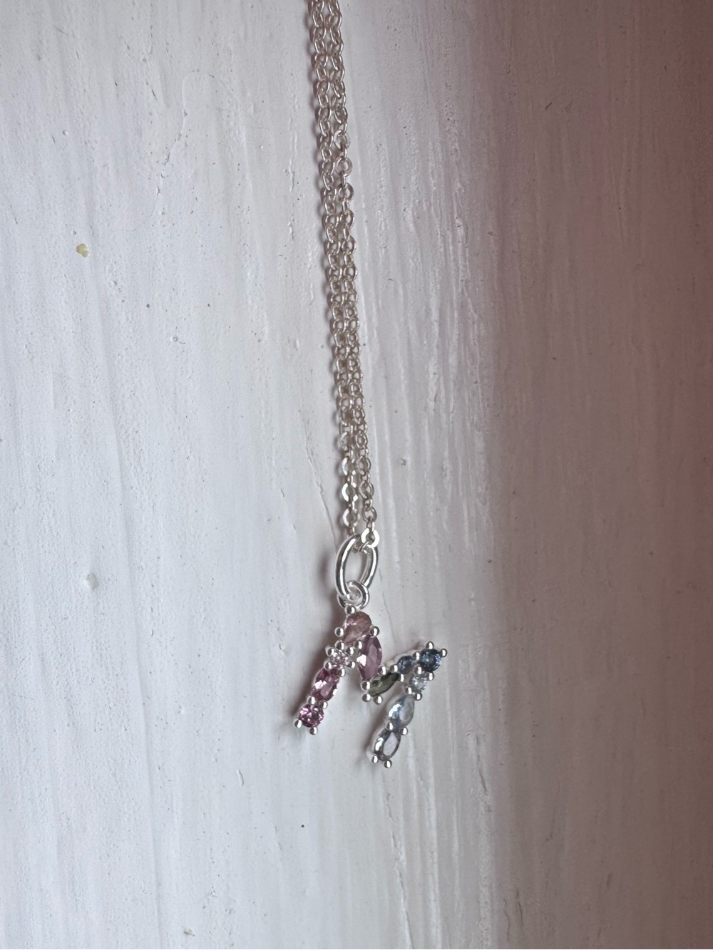 Gldn Poet's M Initial Sterling Silver Pendant Necklace